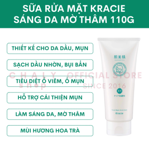 Sữa rửa mặt Kracie Hadabisei Acne Care Facial Wash giảm mụn mờ thâm mụn 110g Nhật