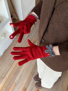 BILLI ZILLY | INS Style Bow Warm Wool Blend Touchscreen Gloves Winter