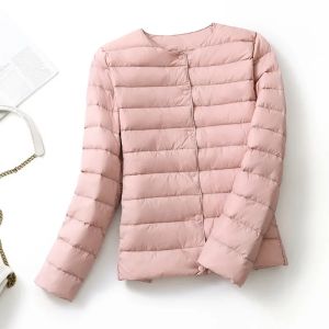 Womens Down Jackets Plus Coats Light Duck Down Jacket Women Matt Fabric Lightweight Coat Warm Female Windbreaker Parka