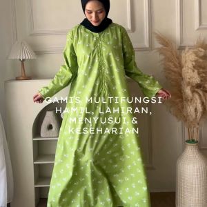 Gamis Dress Terusan Hamil Infus Lahiran Busui Menyusui Katun Zafirah Dailywear