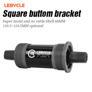 LEBYCLE MTB Road Bicycle Square Bottom Bracket BB68 Threaded Bottom Bracket Bike Hollow Axle 113/120/122.5/124.5/126mm