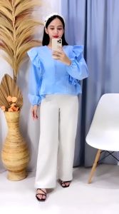 JOSU - ARUNA BLOUSE KATUN TWISTCONE / ATASAN FASHION BLOUSE