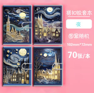 Portable Mini Creative Cute Pocket Notebook A7 Mini Portable Sticky Note Book Handy Mini Word Book with Button Cover