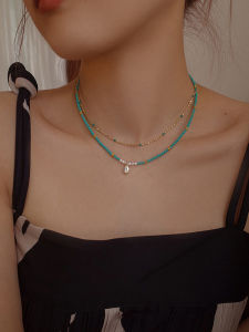 YICAN | Minimalist High-end Designed Womens Pearl Necklace Lockbone Chain