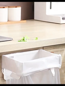 Foldable Garbage Rack Trash Bag Holder Household Garbage Bag Holder Cabinet Door Storage Rack