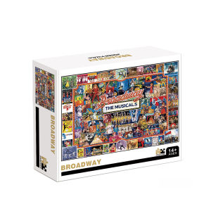 1000 Pieces Broadway Jigsaw Puzzle Home Decor Adults Puzzle Games Family Fun Floor Puzzles Educational Toys for Kids 1045