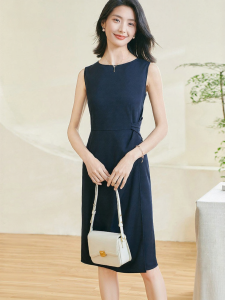 Misoshine | Summer New Arrival Simple and Elegant High-Waist Fitted Pleated Dress