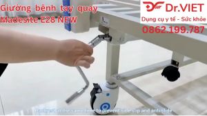 Giường bệnh tay quay ĐA CHỨC NĂNG MAIDESITE E28 (NEW) - Hỗ trợ người già người bệnh người đi lại khó khăn sử dụng thuận tiện dễ dàng
