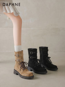 Daphne | Retro Utility Caramel Medium Boot