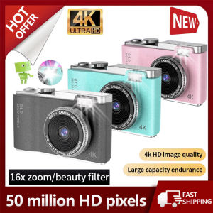 4K Mini Digital Camera For Photography For Vlogging HD Flash Digicam CCD Retro Camera 16X ZOOM 50 Million HD Pixels
