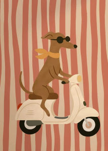 Cute Skateboard Dog Dachshund Duck Goose Hot Air Balloon Canvas Painting Prints Poster Cartoon Funny Animal Nursery Home Decor