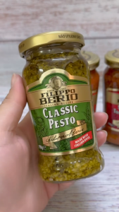 FILIPPO BERIO [Lọ XANH LÁ 190g] SỐT PESTO LÁ HÚNG QUẾ CỔ ĐIỂN [ITALIA] Classic Pesto (made with Italian Basil)