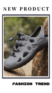 Mens Sandals with Elastic Straps EVA Outdoor Sandals Casual Sports Hiking Shoes Rec