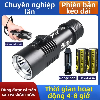 YINNUO | Đèn Pin Lặn Chống Nước Điều Khiển Từ Tính Cao Độ Sáng