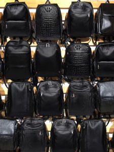 Leather Mens Backpack Special Offer Top Layer Cowhide Casual Crossbody Bag Double Shoulder Strap Modern Neutral Style for Daily Use