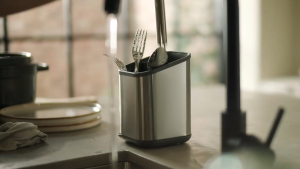 Joseph Joseph Dock Cutlery Drainer (White / Grey / Stainless Steel)