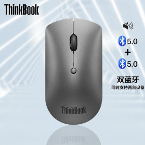 Lenovo Thinkbook Dual Bluetooth 5.0 Mute Mouse Business Office Thin and Portable Wireless Blu-ray