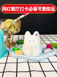Silicone Rabbit Mousse Cake Handmade Soap Jelly Pudding Ice Cream Mold Cat Milk Jelly Baking Tools Cartoon Style Kitchen Utensils