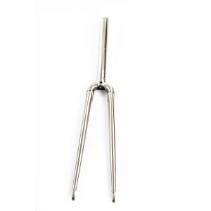 Chromoly Steel 4130 Road Bike 700C Rigid Fork 1 1/8" 28.6mm Caliper Brake Chrome Road Bicycle Forks Classic Silver