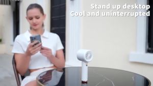 K2 PRO Rechargeable Mini Handheld Fan 8000mAh 100Level Adjustment Visual Wind Speed PowerLED Display