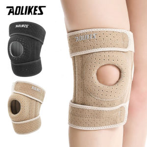 AOLIKES | AOLIKES 1PCS Breathable Four Spring Knee Support Brace Kneepad Adjustable Patella Knee Pads Safety