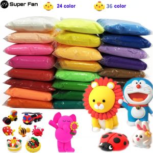 [SALE] Bộ đất sét nặn tự khô 36 màu / 24 màu / 12 màu cao cấp Softclay kèm bộ cây tạo hình giúp bé thỏa sức sáng tạo mà không sợ dính tay