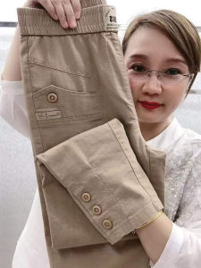 European Goods Pants Womens New Arrival Genuine Goods Cotton and Linen Summer Cropped Pants Loose Fall Casual Pants Thin Slimming Harem Pants