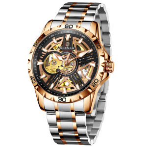 Đồng Hồ Đeo Tay Nam Cao Cấp GLENAW Chống Nước Dây Thép Không Gỉ Máy Cơ Tự Động Hoàn Toàn Thiết Kế Thời Trang Hình Sao Chống Sốc