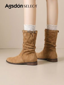 Agsdon | Slimming Western Cowboy Travel Martin Boots
