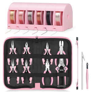 ชุดคีมทำเครื่องประดับ NEWACALOX 8 ชิ้น อุปกรณ์ทำเครื่องประดับพร้อมคีมปากแหลม/คีมปากกลม/คีมปากโซ่ สำหรับงานฝีมือ