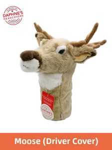 Cartoon Moose Golf Driver Head Cover