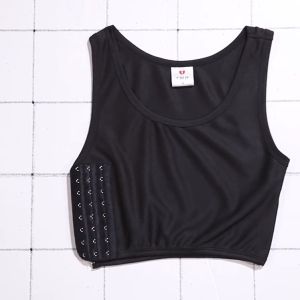 Supfine ท่อยึดหน้าอกขนาดพิเศษพร้อมตะขอสายรัดหน้าอกระบายอากาศได้ดีที่รัดหน้าอกทอมบอยแน่นมากทอมบอยพร้อมหัวเข็มขัดด้านข้างเสื้อชั้นในพร้อมตะขอ