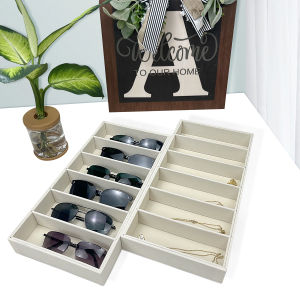 Glasses Box - Multi-Patterned Fabric Eyewear Jewelry Storage Box - Sunglasses Display Stand
