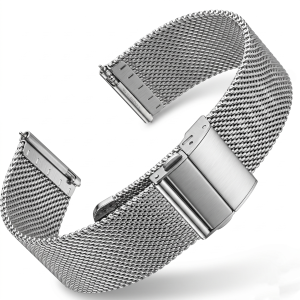 Quick Release Milanese Mesh Watch Band 18 20 22 24mm Double Push Clasp Compatible with Galaxy Watch 6 5 Pro 4 Classic