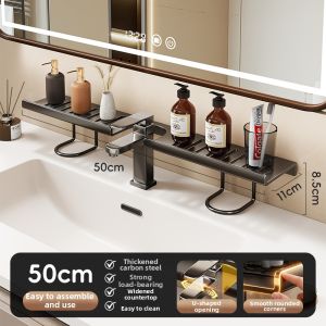 evesigar | Wall-Mounted Bathroom Organizer No-Drilling Required