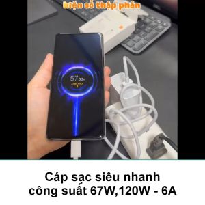 Cáp sạc nhanh Xiaomi 6A (67W) (120W) Mi Turbo Charge 4.0 Turbo - Zin hãng bóc máy Mi 12 11 10T Pro 5G 9 Poco X4 Pro NFC F3 F2 M3 X3 Redmi Note 10 9 9C 9A K30s 20 Black Shark 5 4 3 3S Pro 2 5 TipoC