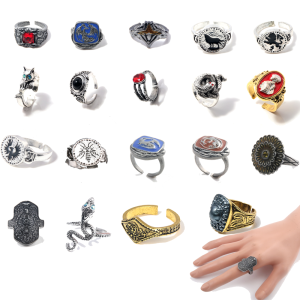 Game Dark Souls Rings for Men Vintage Havels Demons Scar Chloranthy Serpent Leo Darkmoon Ring Halloween Jewelry Gift