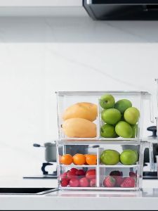 กล่องเก็บของในตู้เย็น กล่องถนอมอาหาร กล่องเก็บของในครัว วางซ้อนกันได้ กล่องพลาสติก