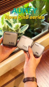 Aukey PA-B9U Nova PinS 100W GaN Wall Charger Smart Display EU UK US TH Interchangeable Plugs (24 Months Warranty)