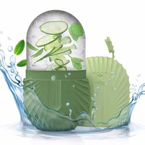 Khay Làm Đá Silicon Dụng Cụ Massage Mặt Con Lăn Mắt Làm Đẹp Da Giảm Mụn Viên Đá Lạnh