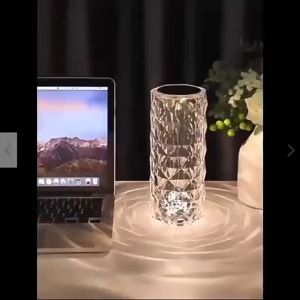 LED Diamond Rose Light 3 Color RGB Acrylic Night Lights Rechargeable Crystal Touch Table Lamp with Bluetooth Speaker Holiday gift Light
