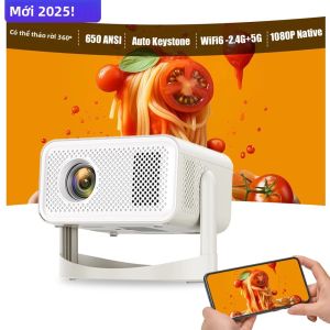 Máy Chiếu Di Động HY300 Pro 290ANSI 180 °   Rạp Chiếu Phim Ngoài Trời Linh Hoạt BT5.0 Android 11 4K 1280*720P Với Wifi Kép Và Loa Tích Hợp