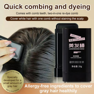 Temporary Cover Gray Hair Color Pen Stick Hairdressing Soft Black Disposable Hair Color Stick Soft Hair Dye Stick