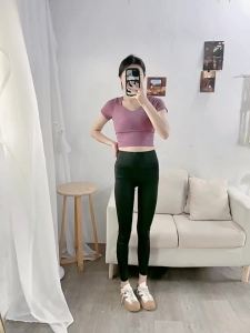 XIAOYING | Womens Short Sleeve Padded Yoga & Pilates Fitness Top Set