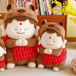 Genuine Capi Monk Plush Toy 35cm-80cm and Soft Doll Crane Machines Exchange Gift Large Sleep Hug Birthday Gift Holiday Gift Large Rag Doll