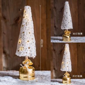 Glowing Christmas Tree Light Decorations Pink Girl Atmosphere Scene Arrangement Christmas Decorations Desktop Display