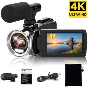 Máy Quay Phim 4K Zoom 18X Hồng Ngoại Camera Vlog Máy Ghi Hình Kỹ Thuật Số Di Động 48MP Dành Cho Phát Trực Tiếp YouTube