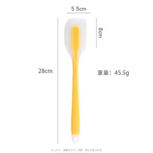 Manual silicone mixer semi transparent cake scraper cream cake scraper kitchen pastry scraper mold brush baking tool