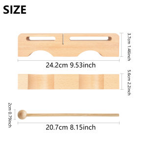 IRIN | IRIN J215 Double Tone Wood Block Solid Wood High‑Low Pitch Orff Percussion With Beater Children Music Teaching Instrument