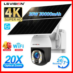 LS Tầm Nhìn 8MP Wifi/4G Năng Lượng Mặt Trời Camera CCTV 24/7 Ghi Âm 20X Zoom Kép Chế Độ Làm Việc Ngoài Trời Không Thấm Nước Hai Chiều Bằng Giọng Nói Camera IP không dây đầy màu sắc nhìn trong đêm cảm biến chuyển động PTZ Camera An Ninh Gia Đình (Ubox Ứng